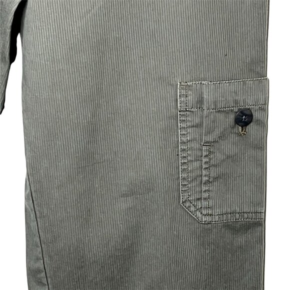 J Jill Petite 10P Olive Green Cropped Wide Leg Cotton Chino Pants - Picture 4 of 12